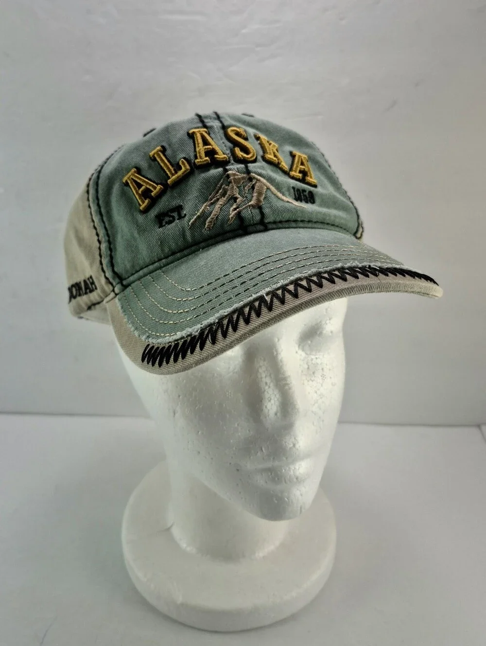 Alaska Polar Wear Souvenir 1959 Embroidered TwoTone Contrast Baseball Cap Hat OS